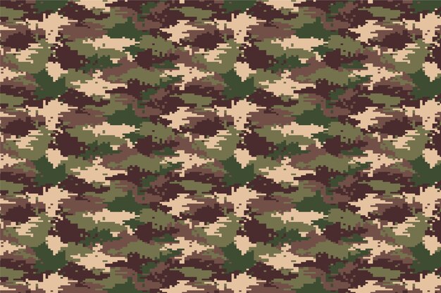 Vecteur gratuit modèle de camouflage numérique design plat