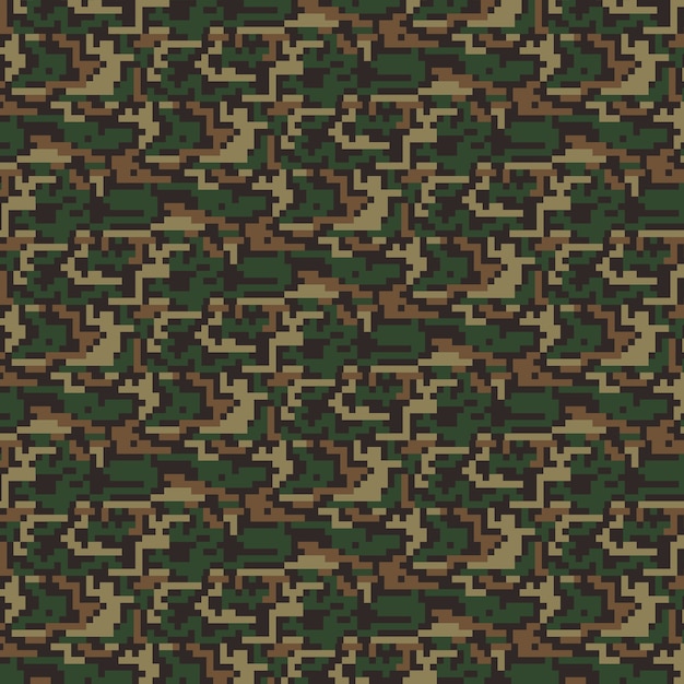 Vecteur gratuit modèle de camouflage numérique design plat