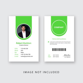 Modèle de carte d'identité office minimaliste
