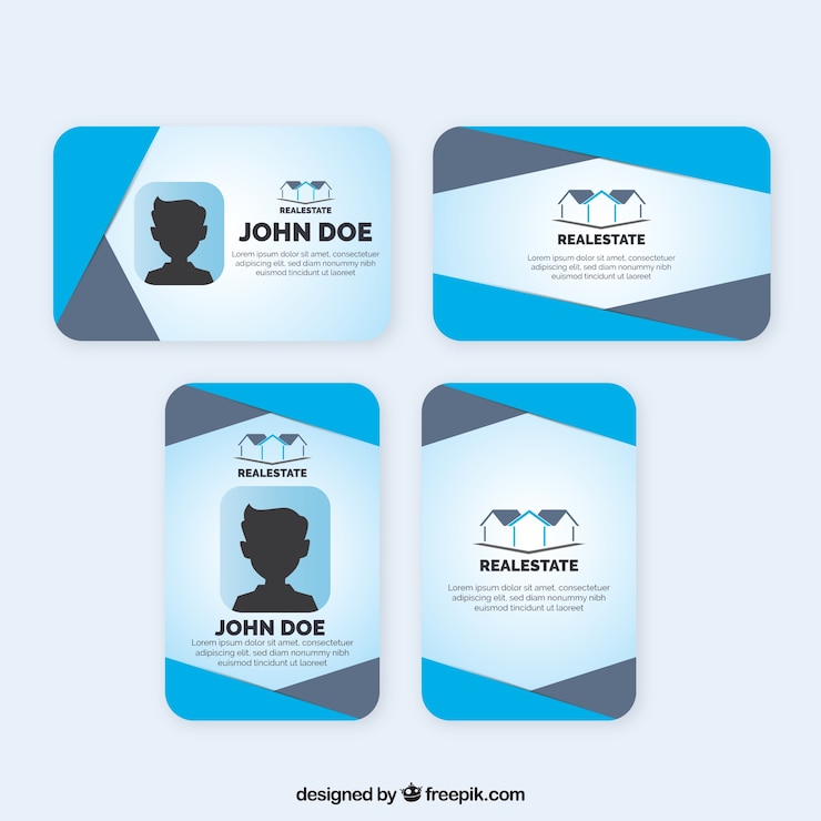 Vecteur gratuit modèle de carte d&#39;identité