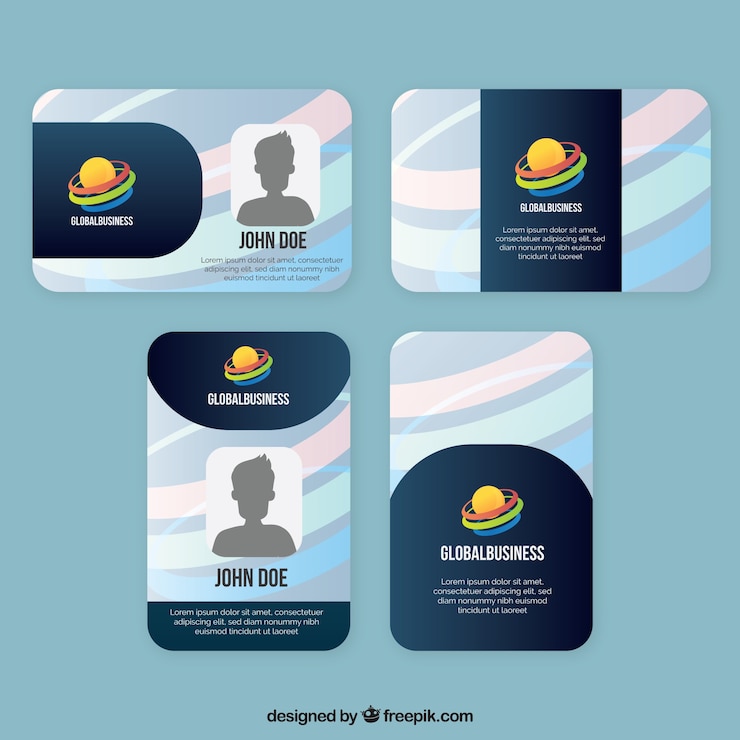 Vecteur gratuit modèle de carte d&#39;identité