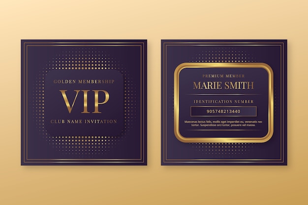 Modèle De Carte D'invitation Vip Réaliste