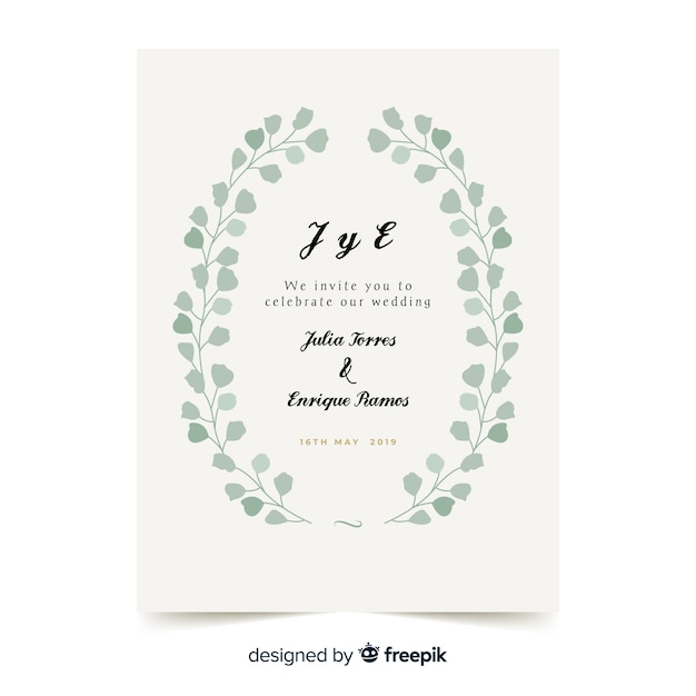 Modèle De Carte D'invitation Weddind