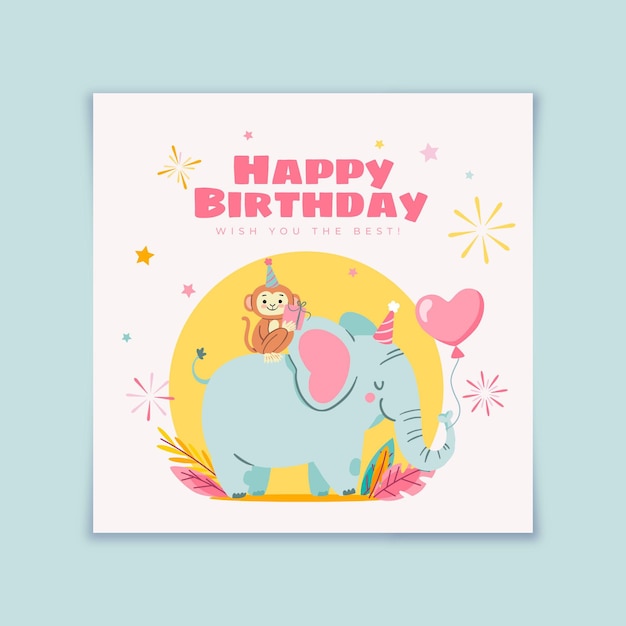 Modèle De Carte De Joyeux Anniversaire