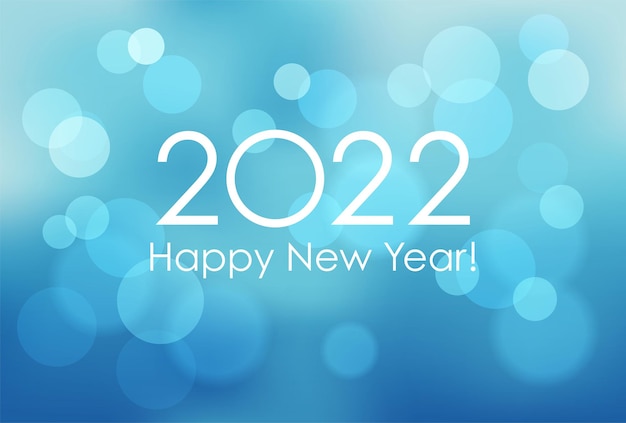 Le Modèle De Carte De Nouvel An De L'année 2022 Avec L'illustration Vectorielle De Fond Abstrait