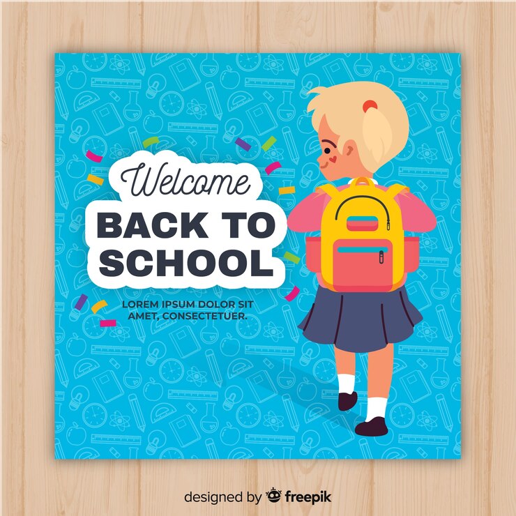 Vecteur gratuit modèle de carte de retour à l&#39;école