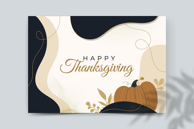 Modèle De Carte De Thanksgiving