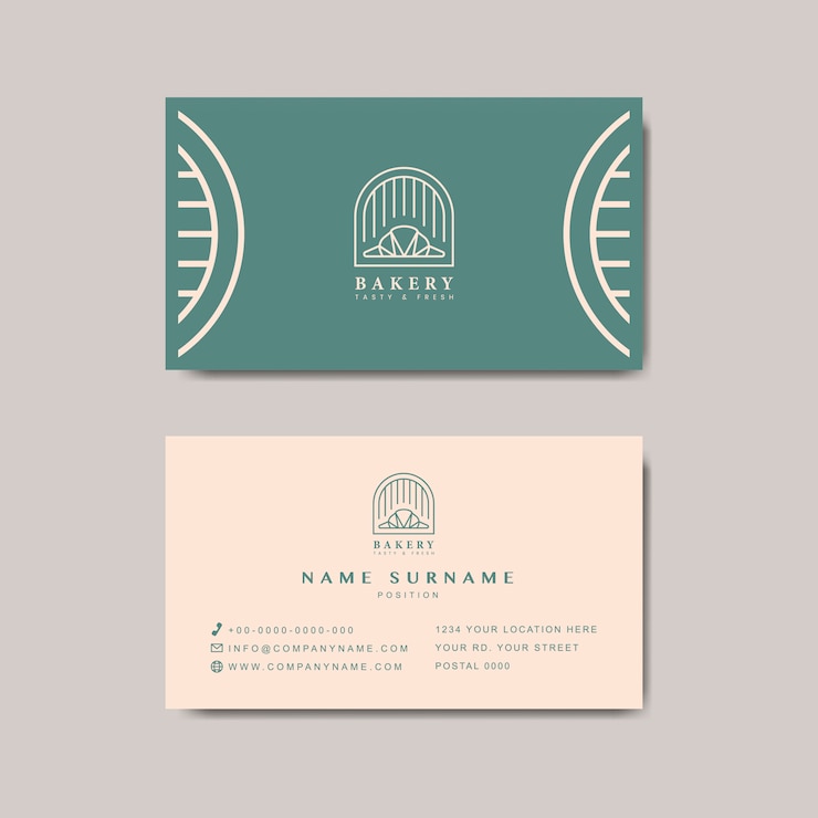 Vecteur gratuit modèle de carte de visite café-restaurant