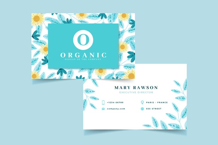 Vecteur gratuit modèle de carte de visite floral coloré