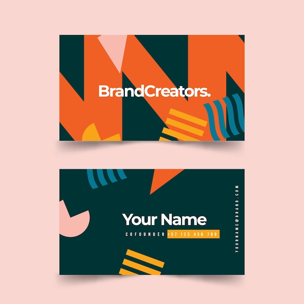 Vecteur gratuit modèle de carte de visite de graphiste drôle