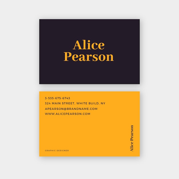 Modèle de carte de visite minimal