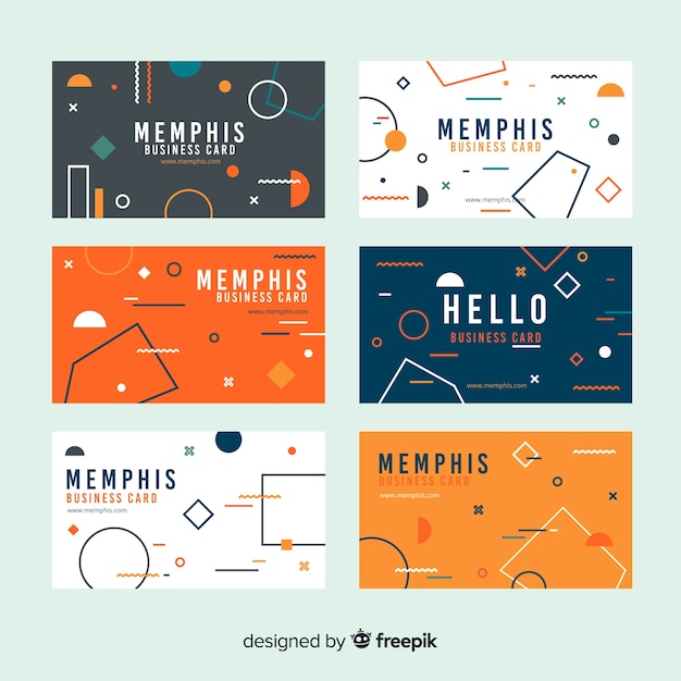 Modèle De Carte De Visite Style Memphis