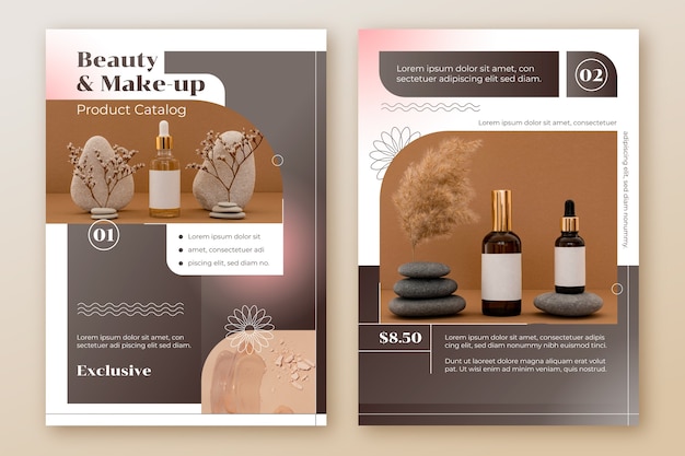Modèle de catalogue de produits dessiné à la main