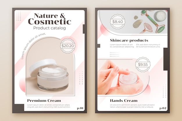 Modèle de catalogue de produits dessiné à la main