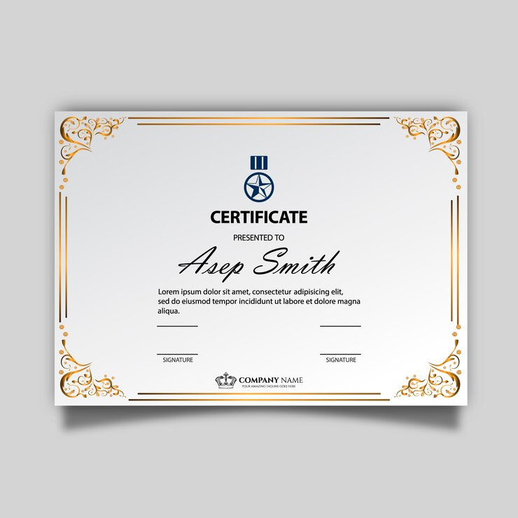Modèle de certificat élégant