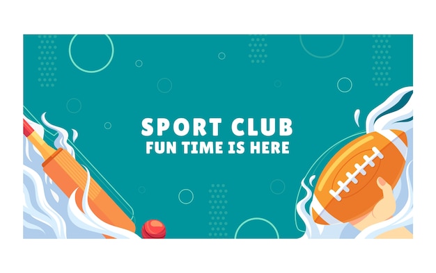 Vecteur gratuit modèle de club de sport dessiné à la main