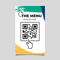 Modèle de code qr du menu coloré