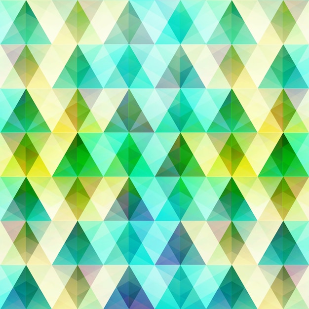 Vecteur gratuit modèle coloré géométrique avec des formes de cristal triangulaires et diamantées dans l'illustration de style de grille mosaïque