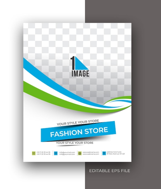 Modèle De Conception D'affiche De Dépliant De Brochure D'entreprise A4 De Magasin De Mode.