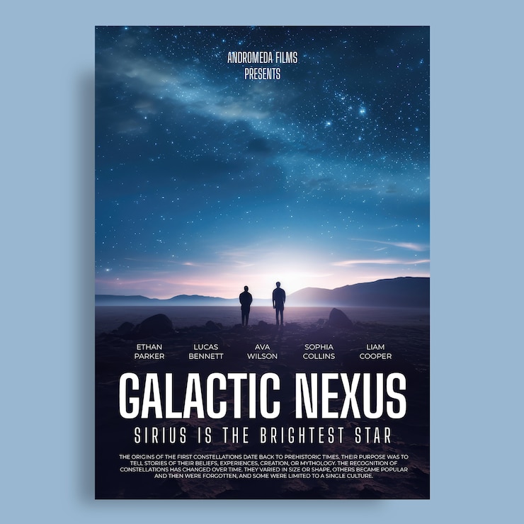 Modèle de conception d'affiche de film