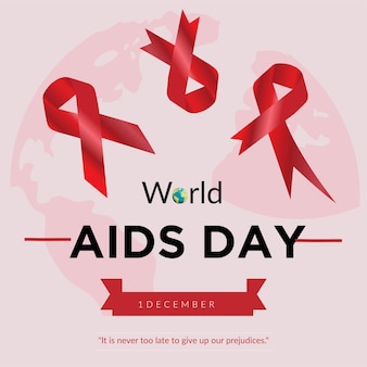 Modèle de conception de bannière pour la journée mondiale du sida