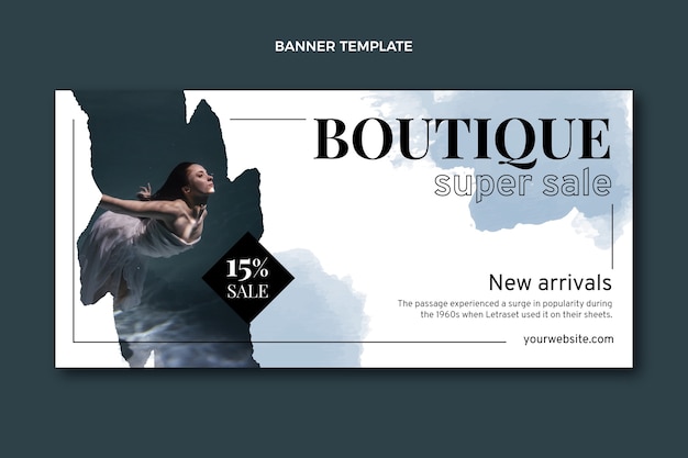 Modèle De Conception De Boutique Aquarelle