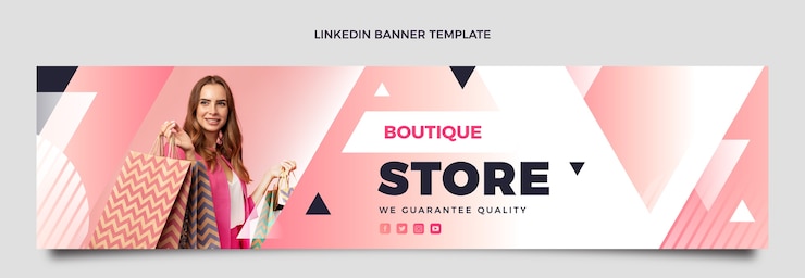 Vecteur gratuit modèle de conception de boutique dégradé