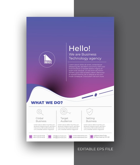 Modèle De Conception De Brochure D'affiche De Dépliant A4 De Dépliant D'entreprise.