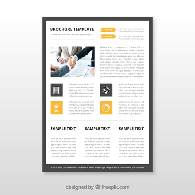 Vecteur gratuit modèle de conception de brochure avec espace pour le texte