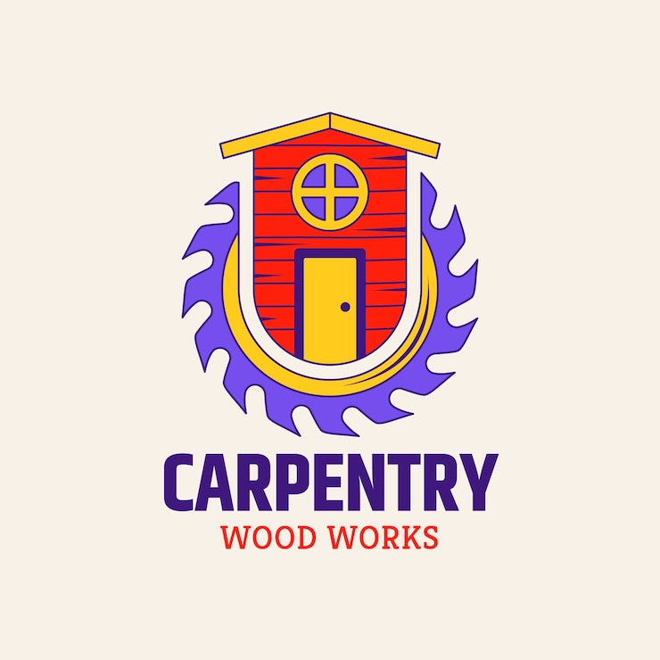 Vecteur gratuit modèle de conception du logo de carpenter