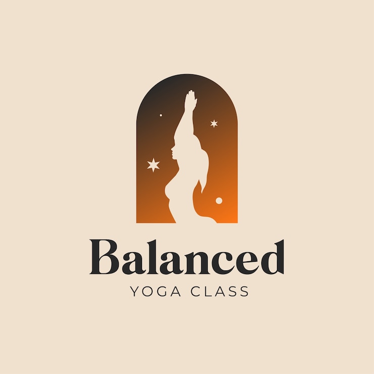 Vecteur gratuit modèle de conception du logo du yoga