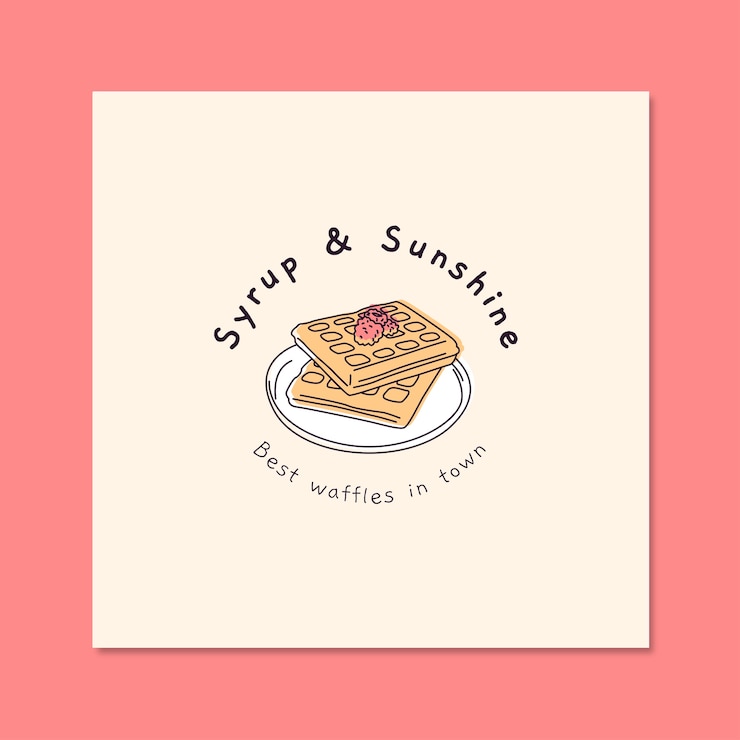 Vecteur gratuit modèle de conception du logo de la gaufre