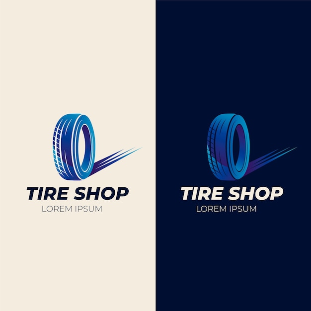 Vecteur gratuit modèle de conception du logo d'un magasin de pneus