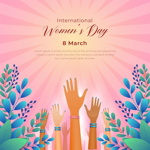 Vecteur gratuit modèle de conception d'illustration de la bannière de la fête internationale de la femme