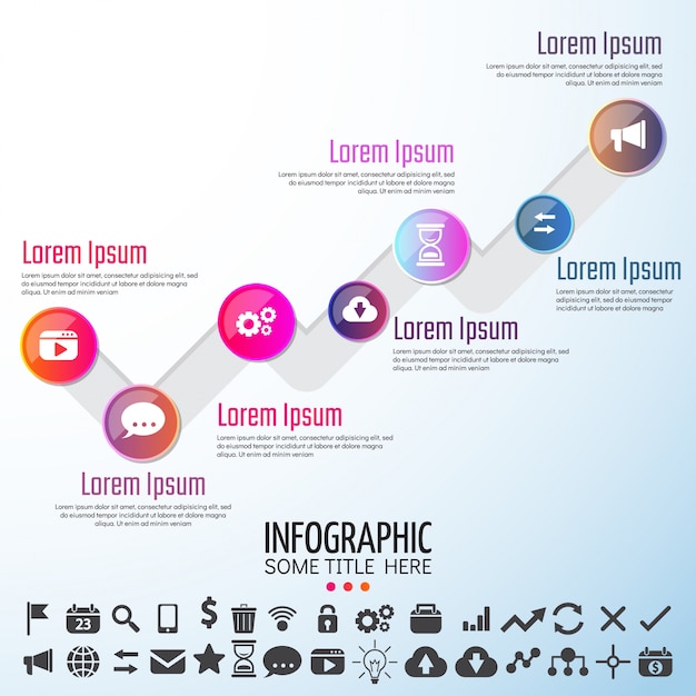 Vecteur gratuit modèle de conception d'infographie