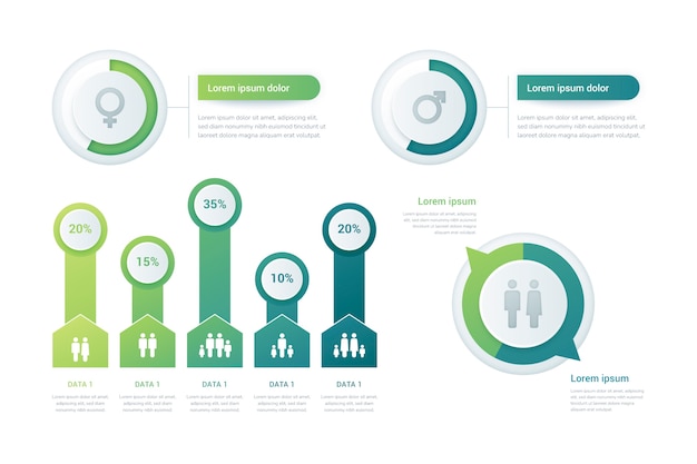 Modèle De Conception Infographique Graphique Démographique