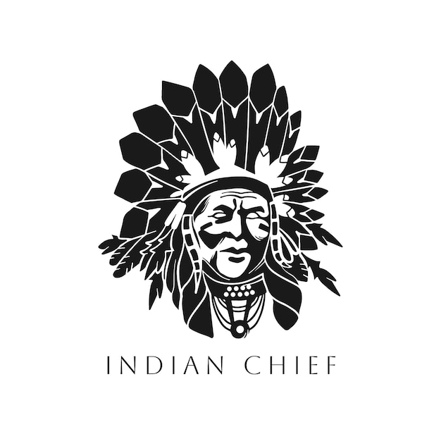 Vecteur gratuit modèle de conception de logo apache dessiné à la main