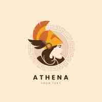 Vecteur gratuit modèle de conception de logo athéna