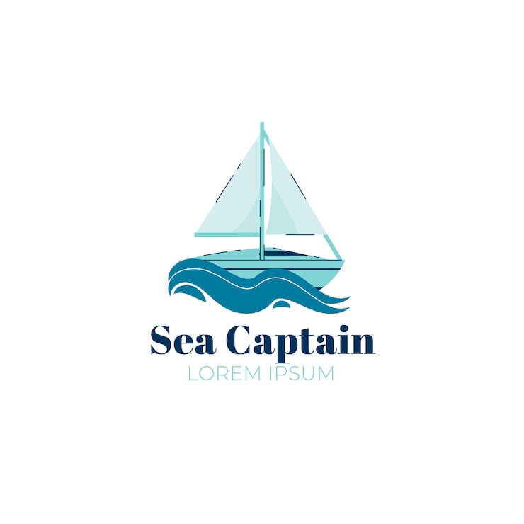 Vecteur gratuit modèle de conception de logo de bateau