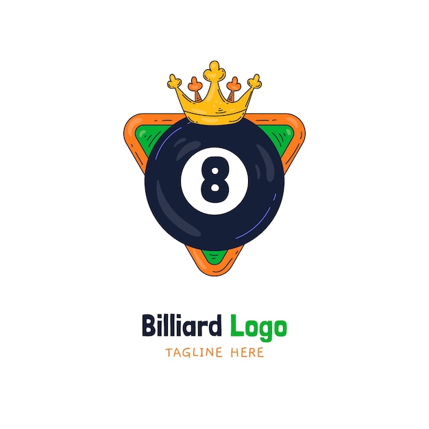 Vecteur gratuit modèle de conception de logo de billard