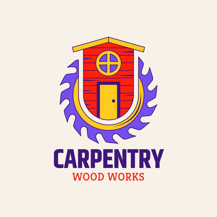 Vecteur gratuit modèle de conception de logo charpentier