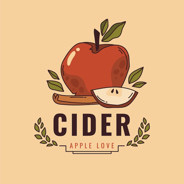 Vecteur gratuit modèle de conception de logo de cidre