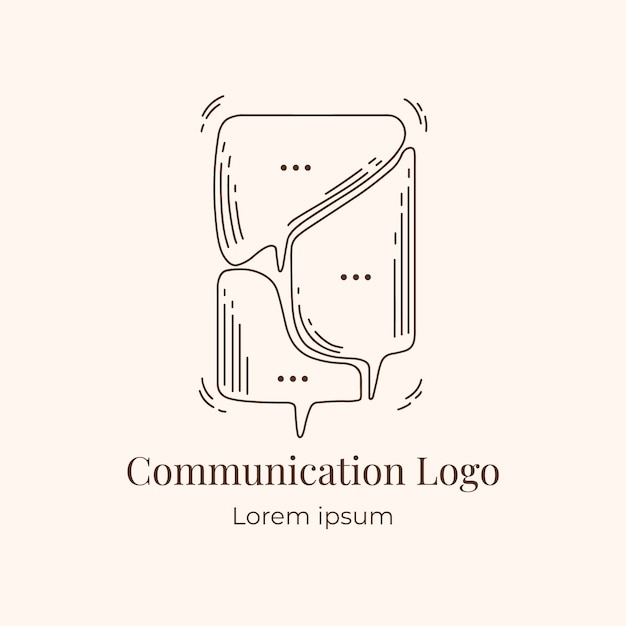 Vecteur gratuit modèle de conception de logo de communication