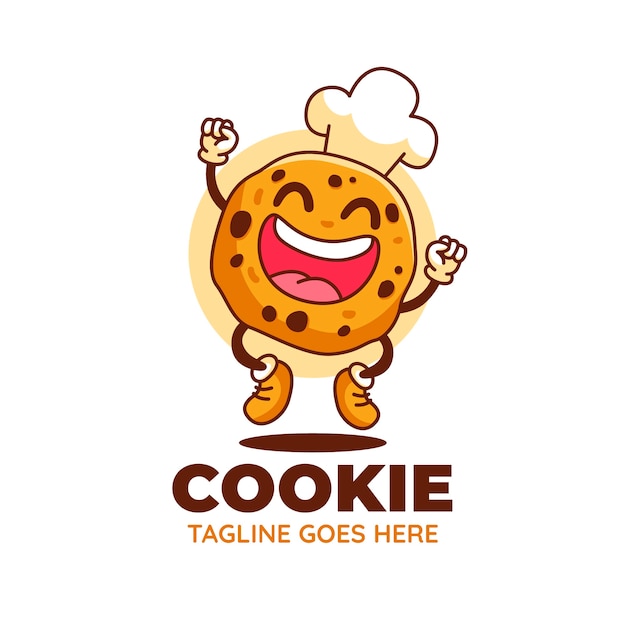 Vecteur gratuit modèle de conception de logo de cookies