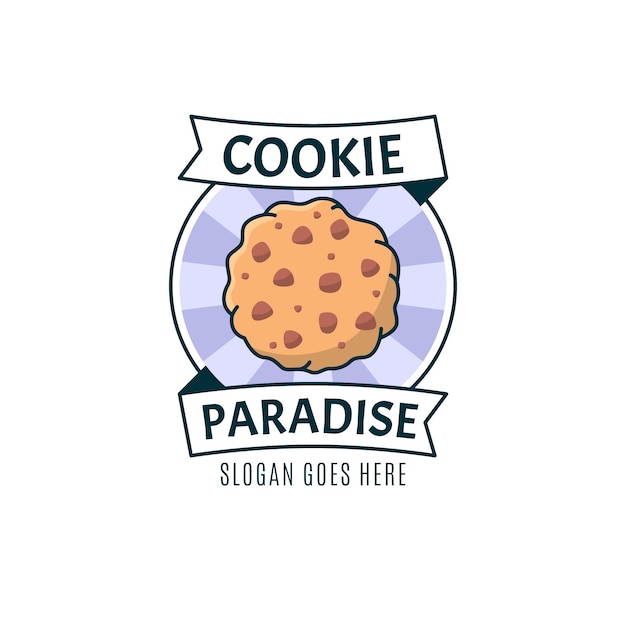 Vecteur gratuit modèle de conception de logo de cookies