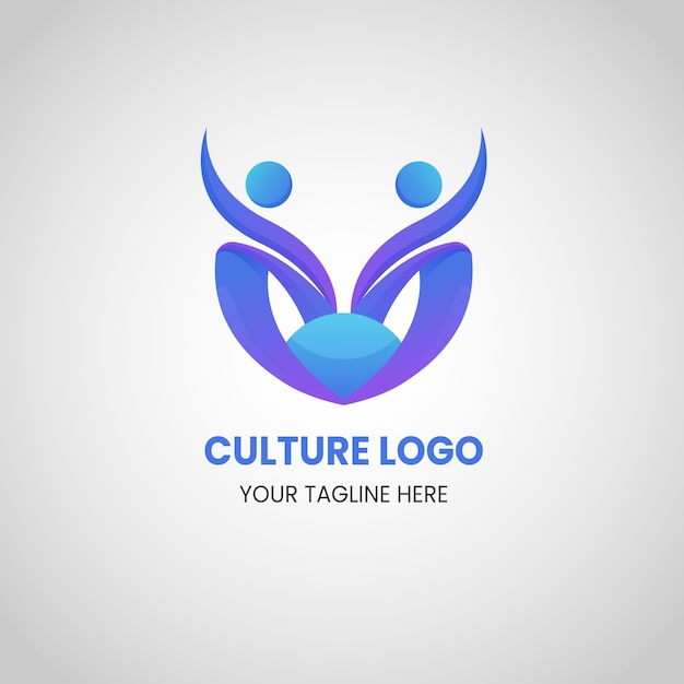 Modèle De Conception De Logo De Culture Dégradée