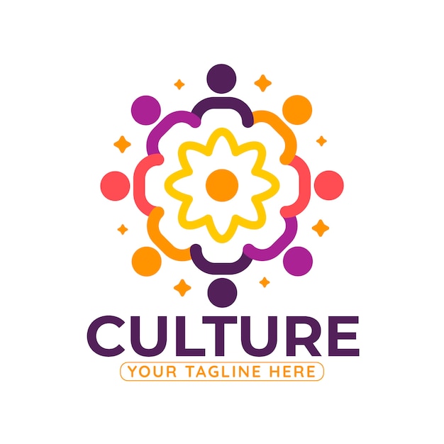 Vecteur gratuit modèle de conception de logo culturel