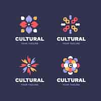 Vecteur gratuit modèle de conception de logo culturel