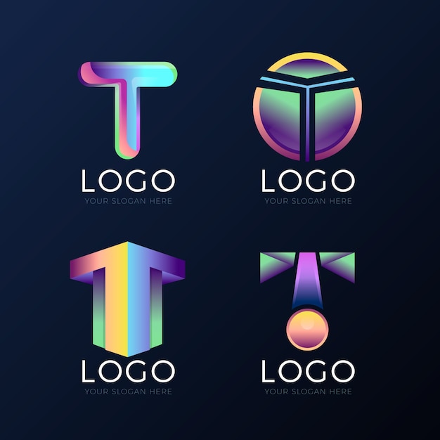 Modèle De Conception De Logo Dégradé T