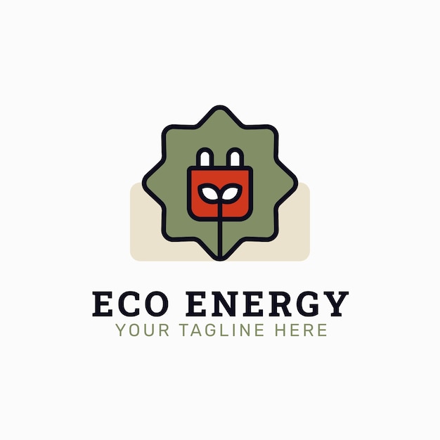 Vecteur gratuit modèle de conception de logo d'énergie renouvelable